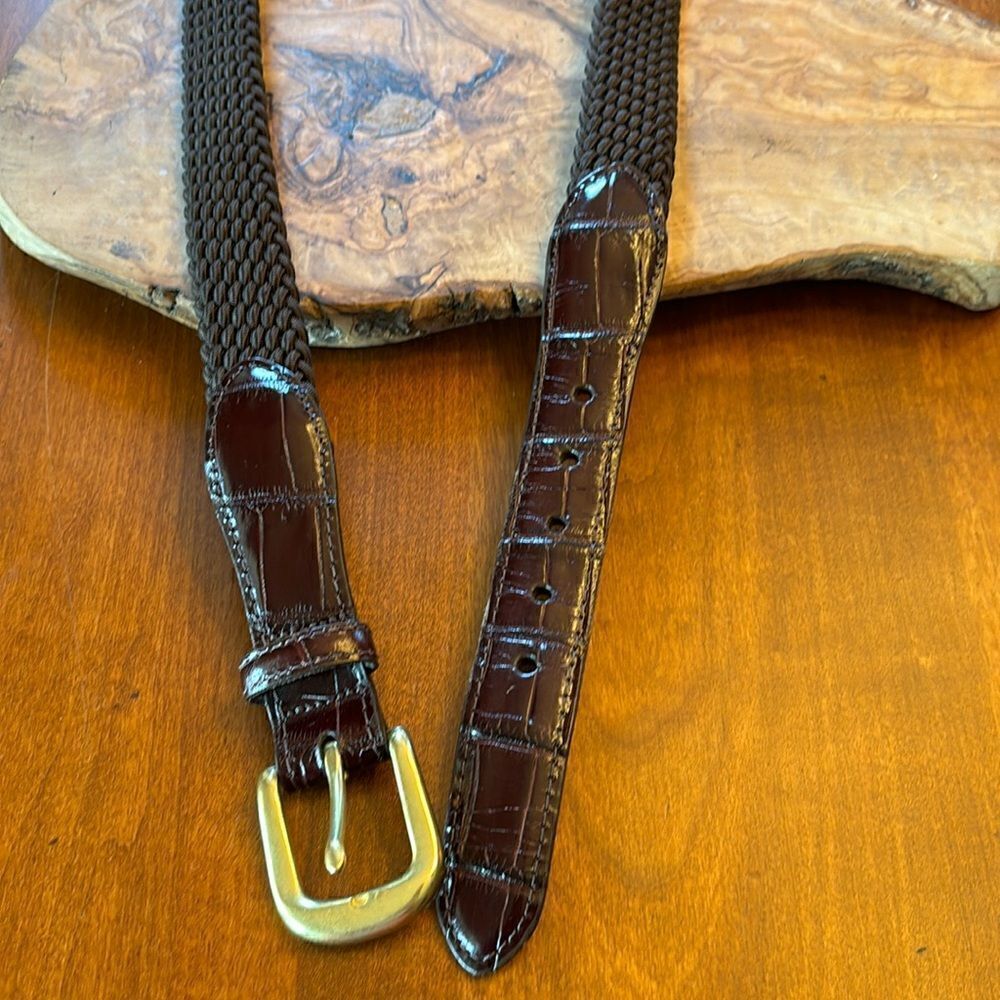 Brighton Mens Elastic Cord w/ Croco Belt - 38